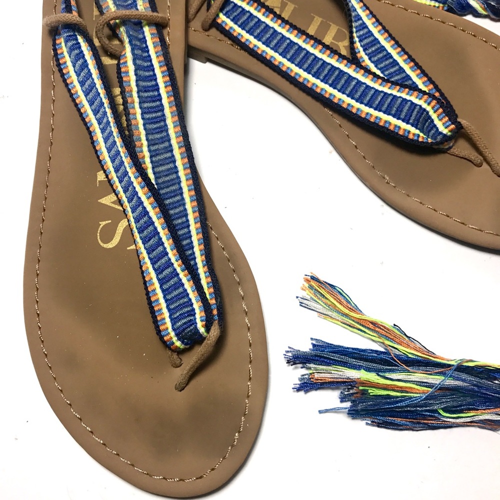 SAM & LIBBY Blossom Boho Braided Wrap Sandals - Picture 4 of 8